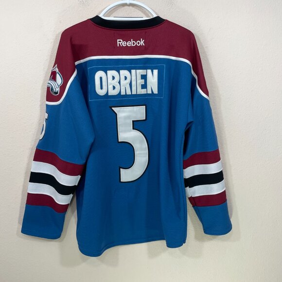 Colorado Avalanche Reebok Team Jersey Size 48 NHL #5 Obrien Made‎ In Canada Blue - Picture 2 of 8